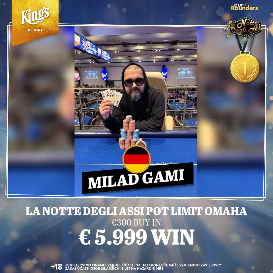 La Notte degli Assi Pot Limit Omaha - Milad Gami