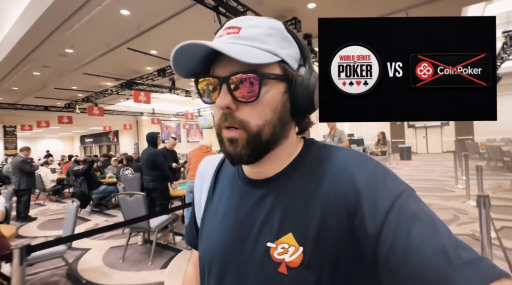 Ryan DePaulo RDP Vegas Poker Vlog 1 - CoinPoker Branding banned
