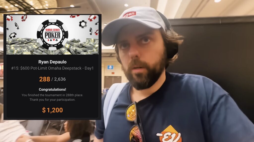 Ryan DePaulo RDP Vegas Poker Vlog 1 - PLO DS RESULT