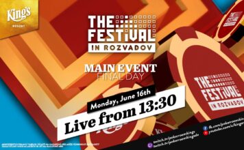Montag ab 13:30 Uhr – Finale des €550 „The Festival Series“ NLH Main Event aus dem King’s!