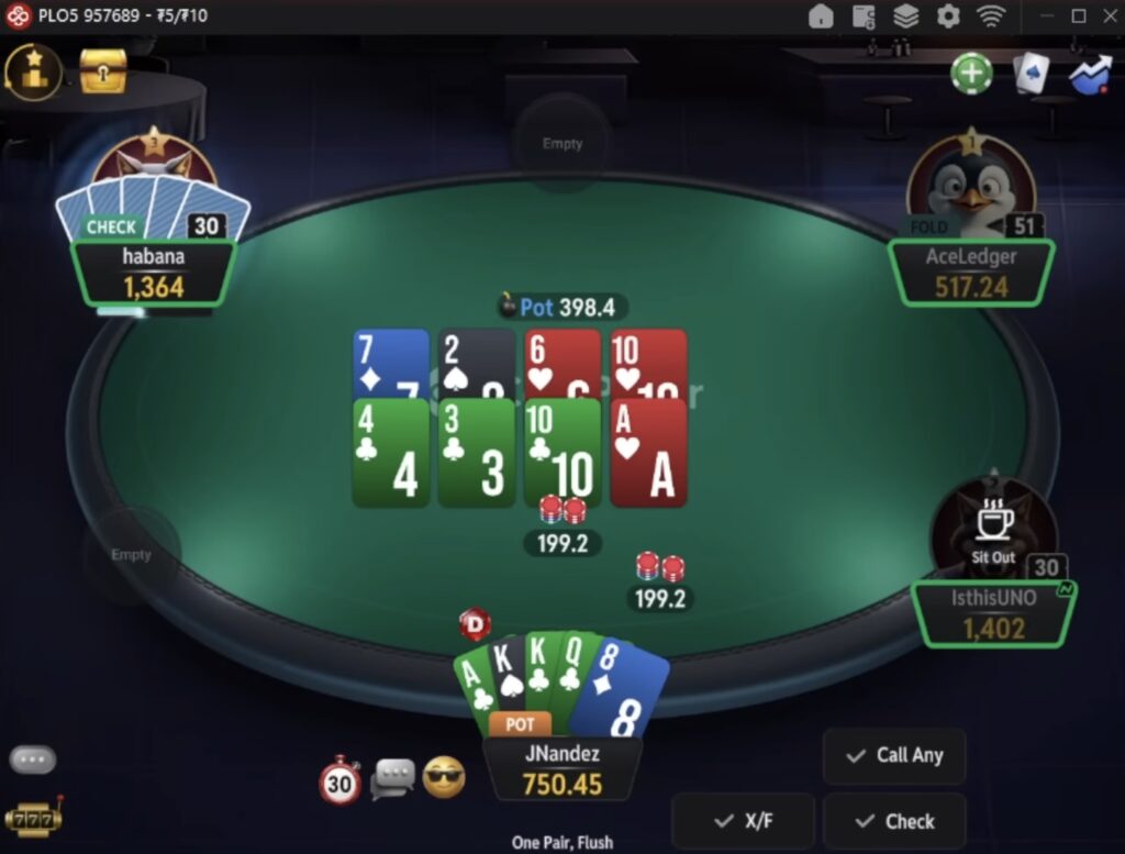 5-Card PLO PLO5 - Double Board