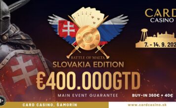 Card Casino SK – Battle of Malta erstmals im Card Casino Šamorín!
