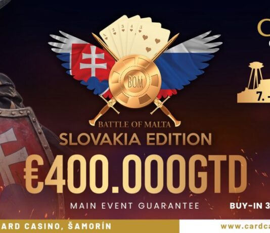 Card Casino SK – Battle of Malta erstmals im Card Casino Šamorín!