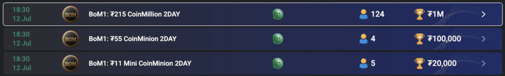 CoinMillion CoinMinion Mini CoinMinion Battle of Malta Online Series Schedule