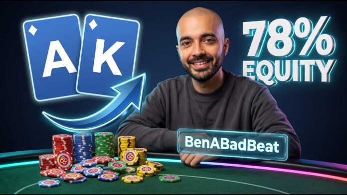 CoinPoker BenABadBeat - Ace King like a Pro 78 Equity CoinPoker BenABadBeat - Ace King like a Pro 78 Equity
