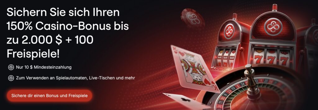 CoinPoker Casino 150% up to bis zu $2000 + 100 Free Spins Freispiele