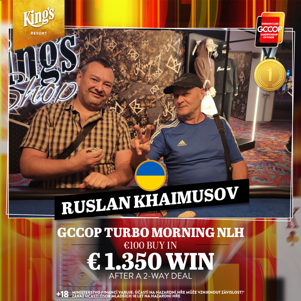 GCCOP Turbo Morning NLH - vlnr Ruslan Khaimusov, DIAGO