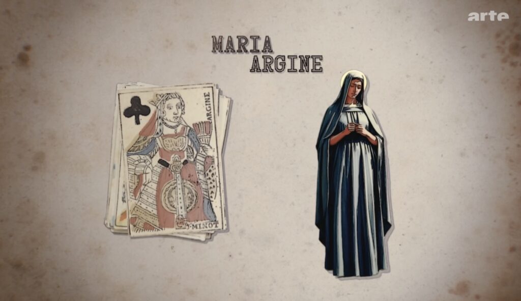 Karten-Vorbilder - Kreuz Dame - Maria