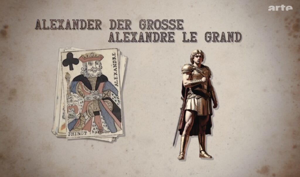 Karten-Vorbilder - Kreuz König - Alexander der Grosse Große