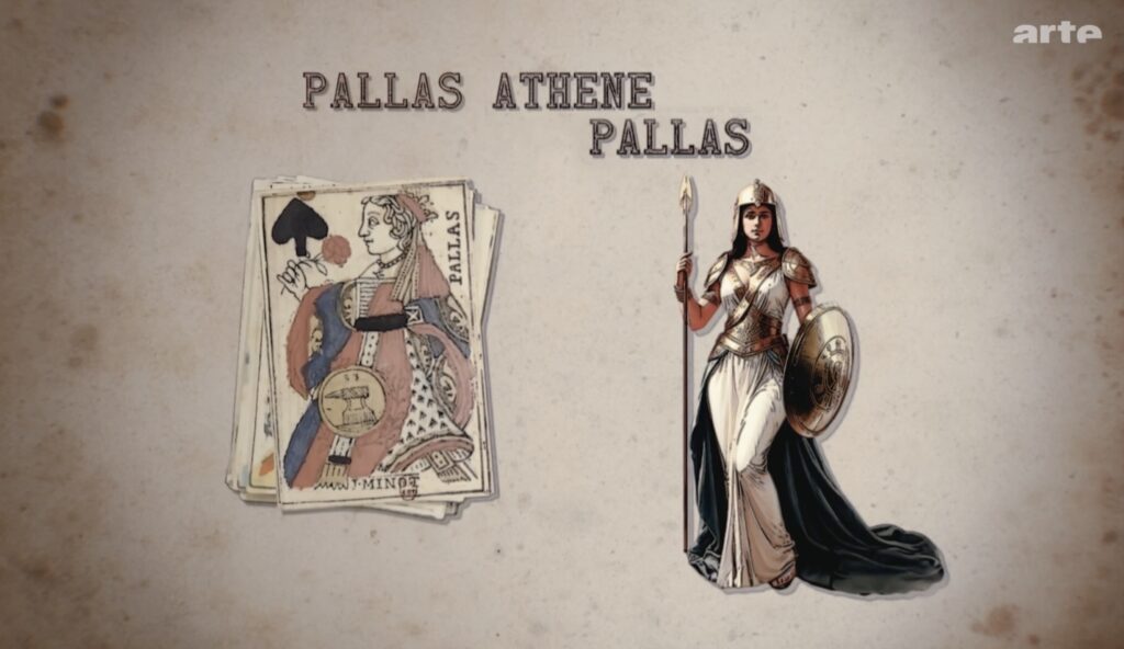 Karten-Vorbilder - Pik Dame - Pallas Athene