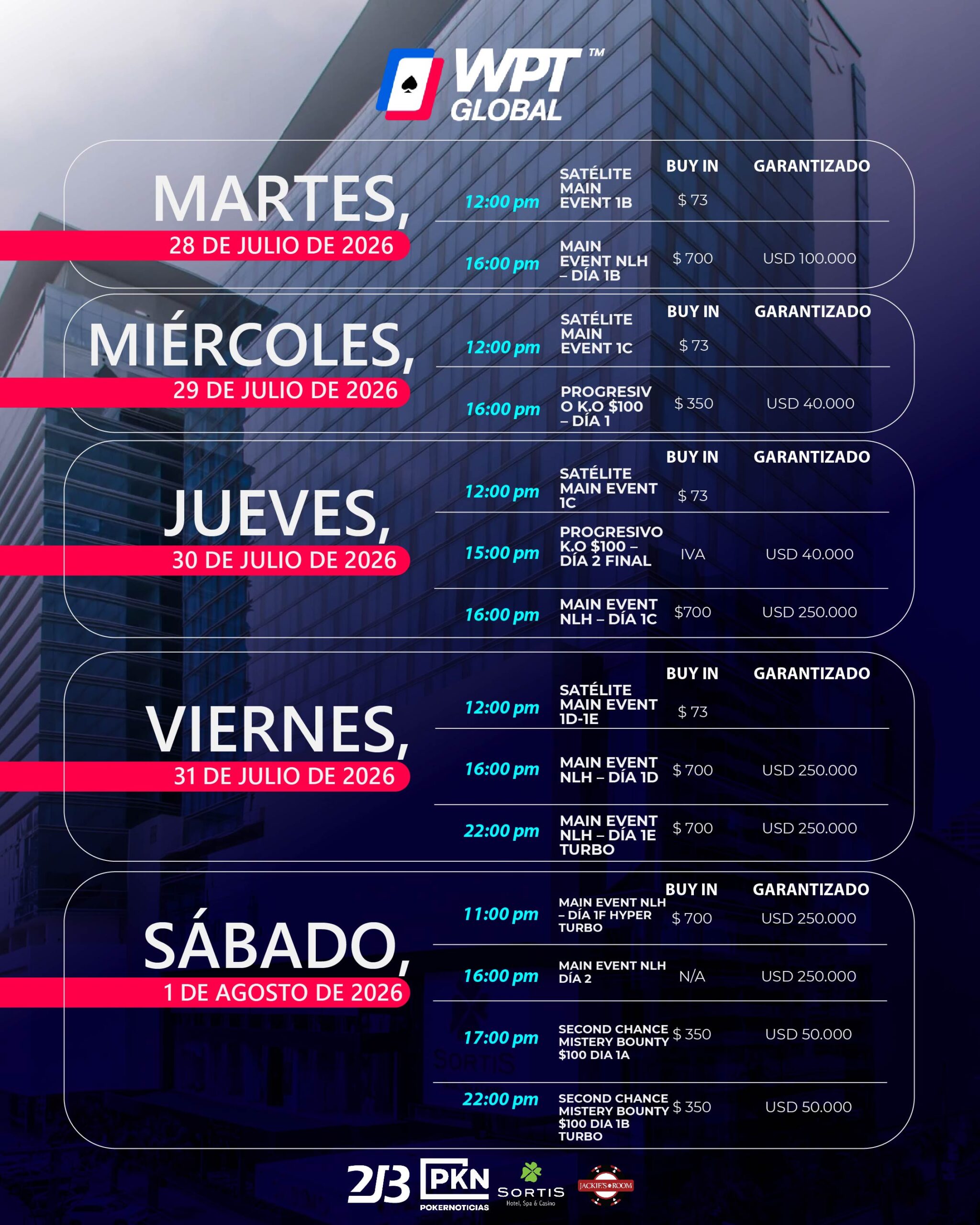 WPT Global Festival Panama - Schedule 2of3
