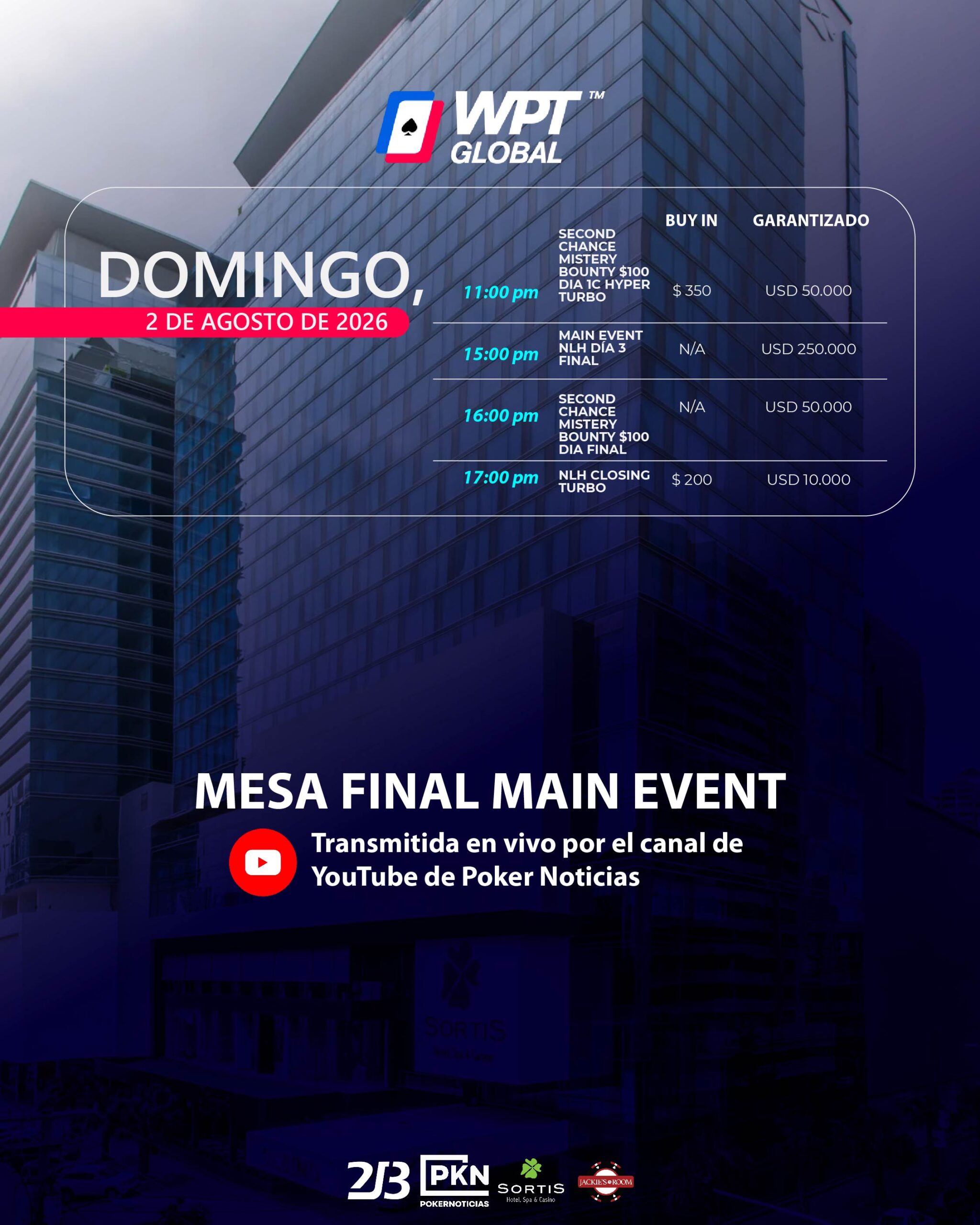 WPT Global Festival Panama - Schedule 3of3