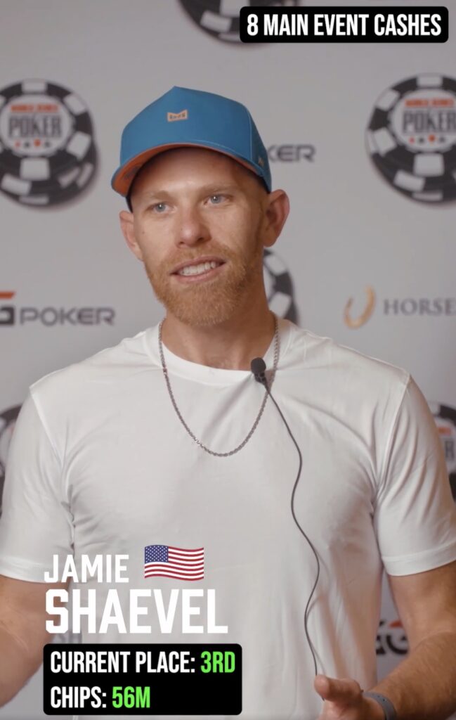 WSOP 2026 Main Event Final Table - Jamie Shaevel USA