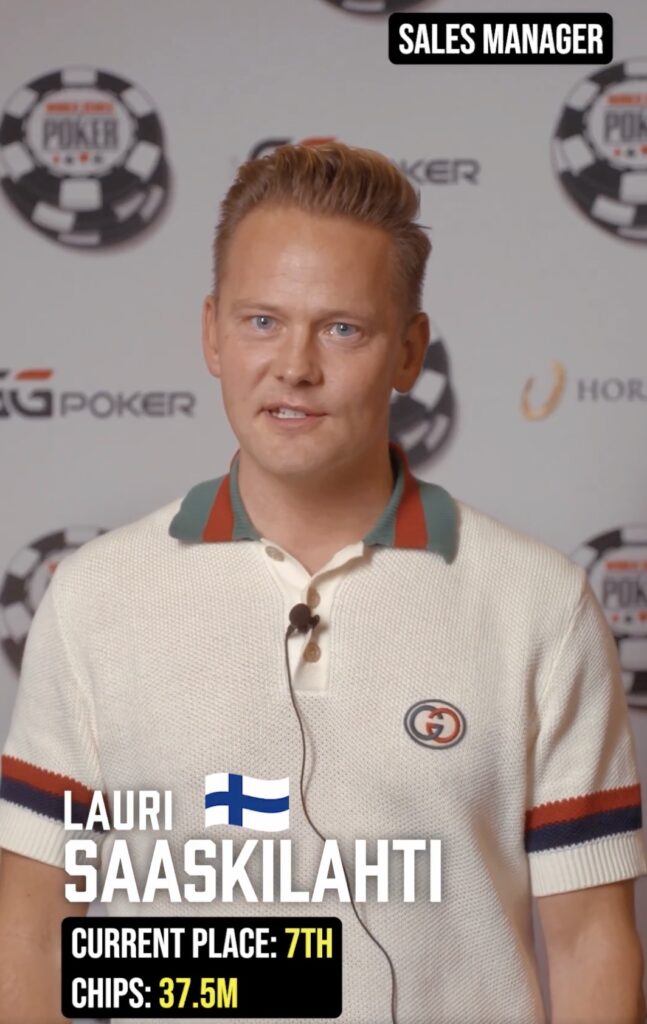 WSOP 2026 Main Event Final Table - Lauri Saaskilahti FIN