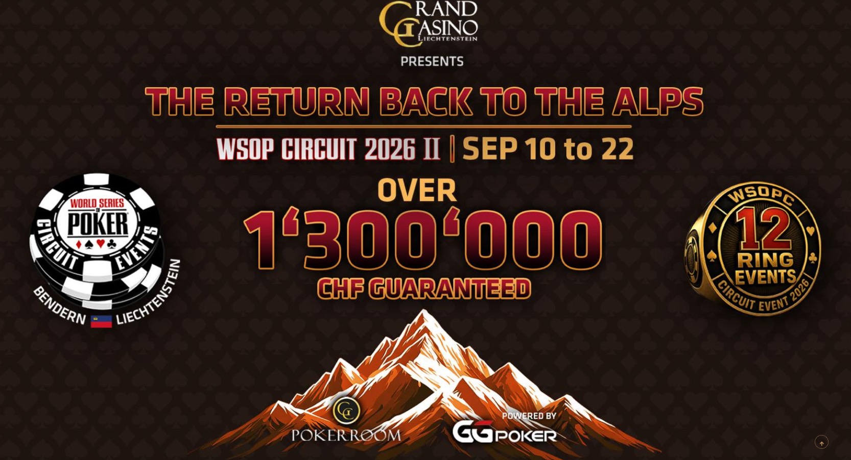 WSOP Circuit Liechtenstein 2026 II GCLI - Over 1.300.000 CHF guaranteed