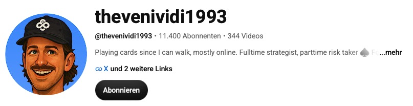thevenividi1993 YouTube Channel Kanal - VeniVidi VeniVidi1993 Dirk Gerritse