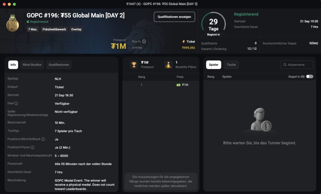 CoinPoker GOPC Global Main 55