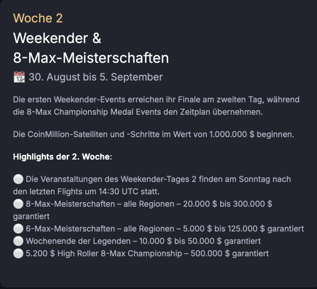 CoinPoker GOPC Global Online Poker Championship - Week 2