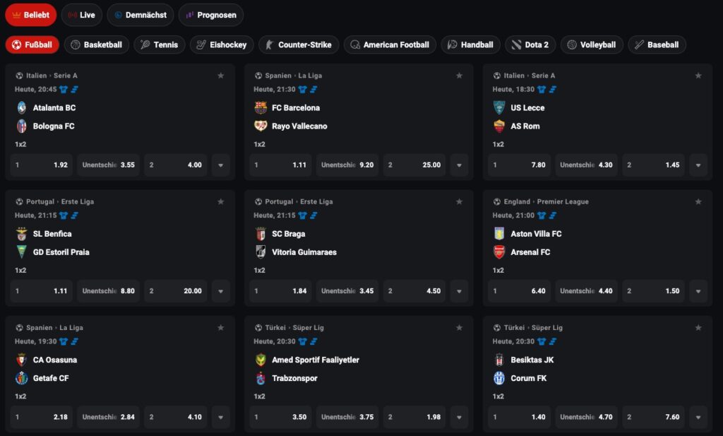 CoinPoker Sportwetten Sportsbook Fußball Fussball Football Wetten Bets