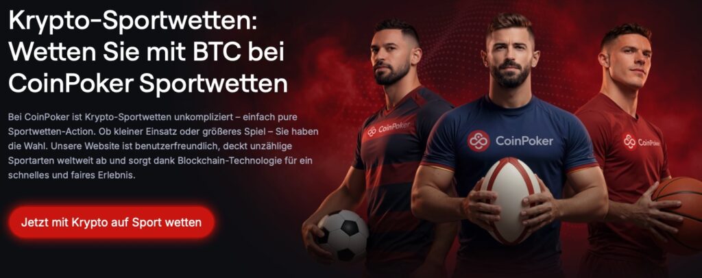 CoinPoker Sportwetten Sportsbook Wetten Bets - Krypto Crypto Sport