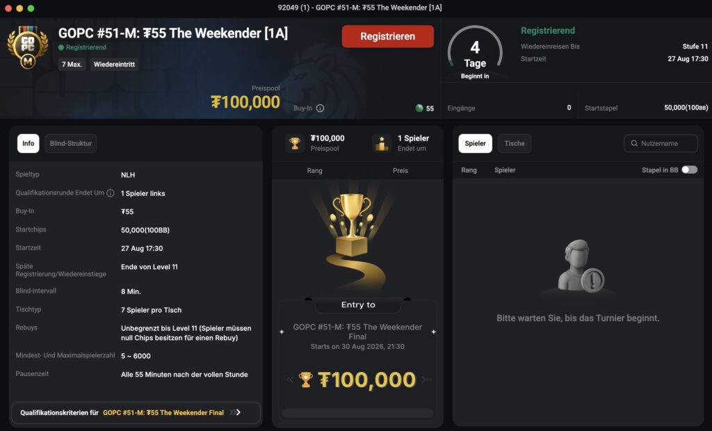 CoinPoker The Weekender 55