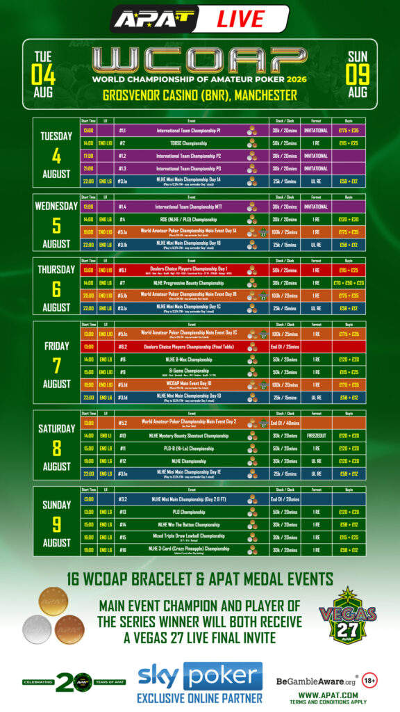 WCOAP 2026 Schedule
