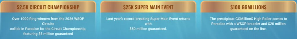 WSOP Paradise WSOPP Tournament Highlights
