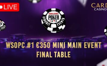 Montag ab 15:30 Uhr – Finale des €350 WSOPC Mini Main Event #1 aus dem Card Casino SK!