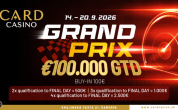 Start your Engines! Der Card Casino Grand Prix kommt mit €130.000 gtd. ins Card Casino Samorin!