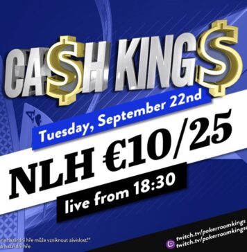 Dienstag ab 18:30 Uhr – Ca$h King$ Special NLH €10/€25 aus dem King’s!