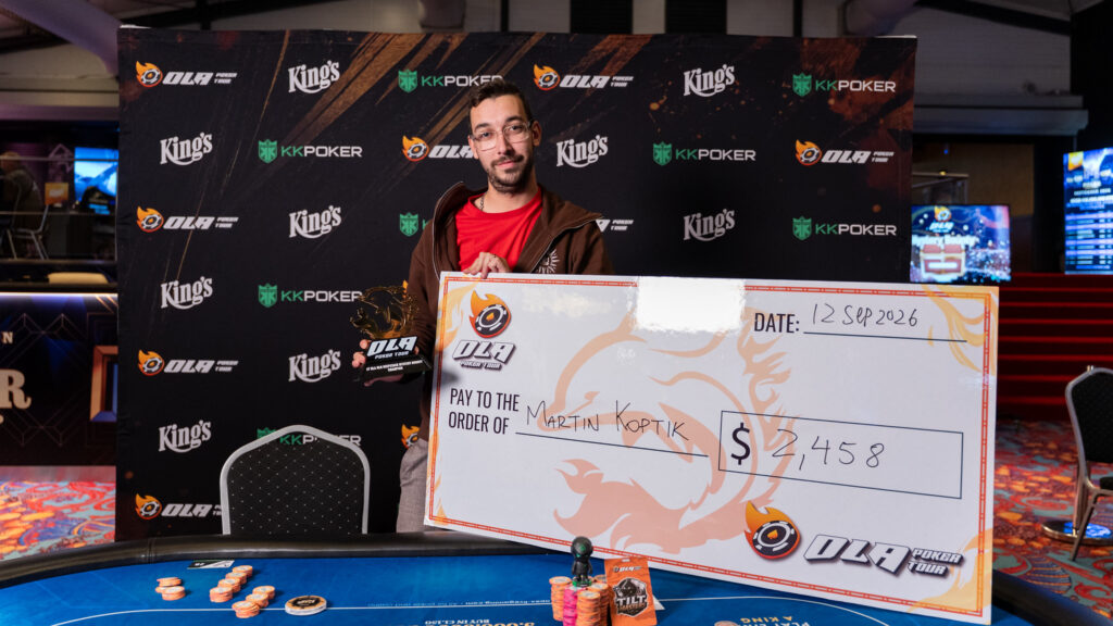 MK Martin Koptik - Scheck Cheque - OLA NLH Deepstack Mystery Bounty