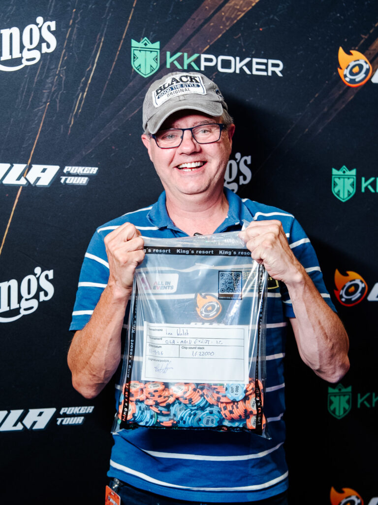OLA Poker Tour Main Event Monster-Chipleader Ian Walsh
