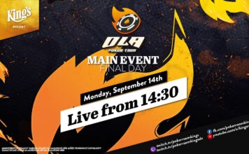 Montag ab 14:30 Uhr – Finale des €350 Ola Poker Tour NLH Main Event aus dem King’s!