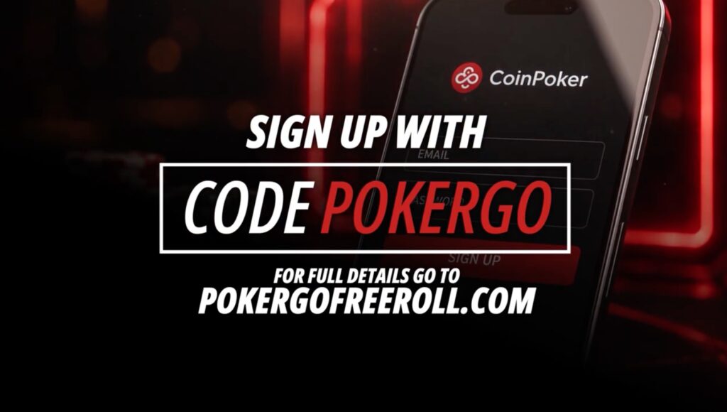 PokerGOFreeroll - CoinPoker x PokerGO High Stakes Poker 100k Seat - Code POKERGO