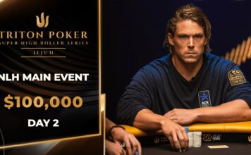 Triton Livestream vom Tag 2 des $100.000 Triton Jeju NLH Main Event #12!