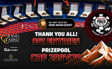 WSOPC Liechtenstein – 200k Garantie im NLH Mini Main Event klar geknackt / 206 Entries im PLO! WSOPC No Limit Hold'em Mini Main Event Entries