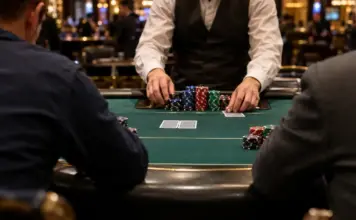 Im Heads-up gedreht: Bryan Taylor gewinnt Londoner High Roller Heads-up-Pokerduell mit Chips und Karten an einem Finaltisch im Londoner Casino