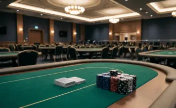 Rozvadov: Zwei Poker-Events mit 5,5 Millionen Euro Garantie Pokerturnier-Tisch mit Chips im Casino als Symbol für die großen Events in Rozvadov